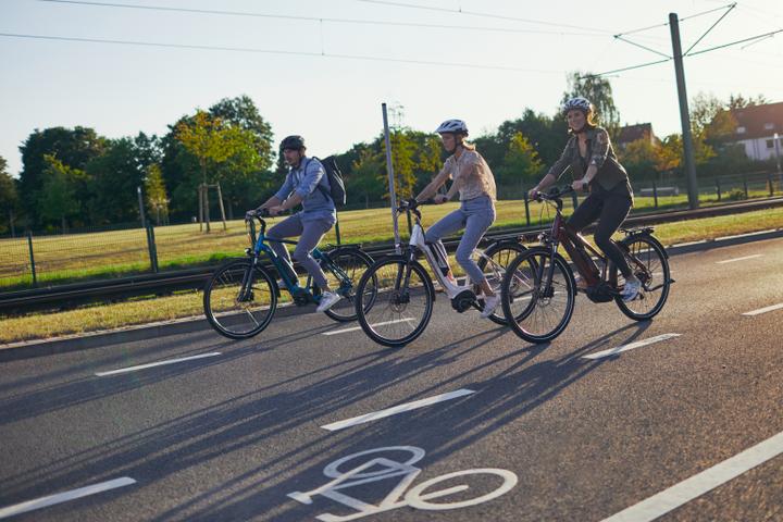 E-Bikes auf Radwegen